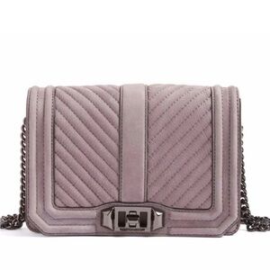 Rebecca Minkoff Quilted Crossbody Bag – Light Purple / Dusty Lilac